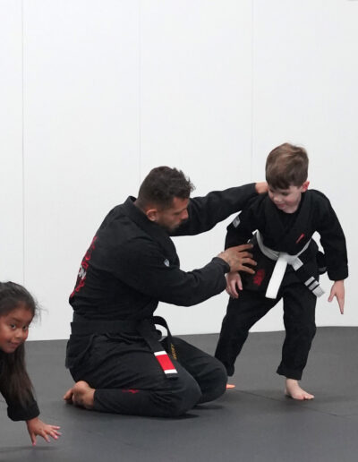 kids training jiu jitsu at Traktion Jiu Jitsu Academy