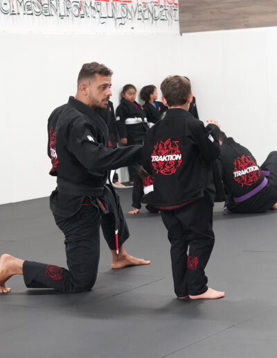 Professor Heitor training a young student