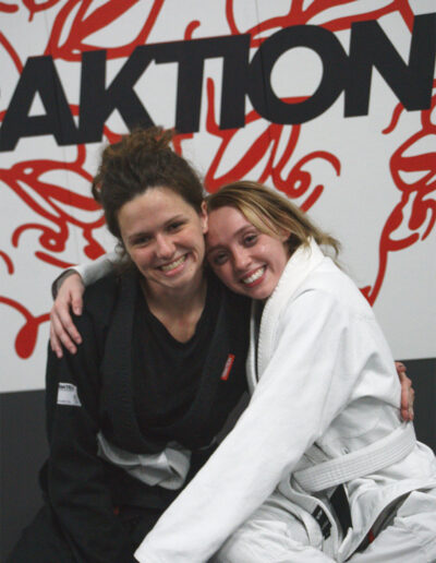 Women training jiu jitsu and self defense